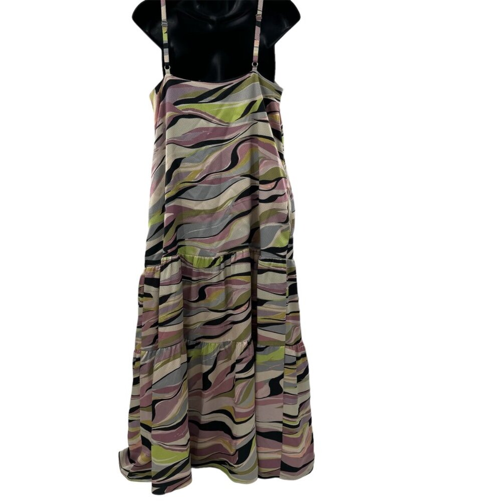 Ted Baker Warren Button Through Cami Women's Tiered Midi Dress Size 3 US Size - Picture 3 of 10